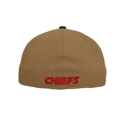 Kansas City Chiefs Custom New Era 59FIFTY Cap Khaki Brown khaki
brown Back View