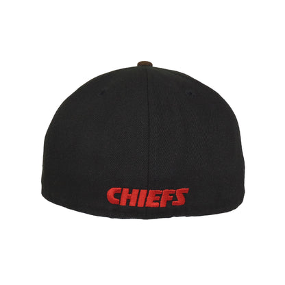Kansas City Chiefs Custom New Era 59FIFTY Cap Black Brown black 
brown Back View
