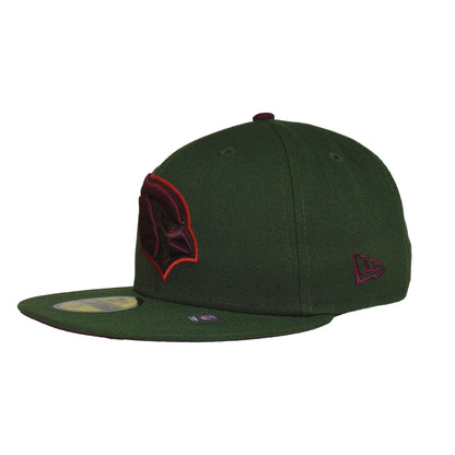 Arizona Cardinals Custom New Era 59FIFTY Cap Dark Seaweed dark green
maroon Side View