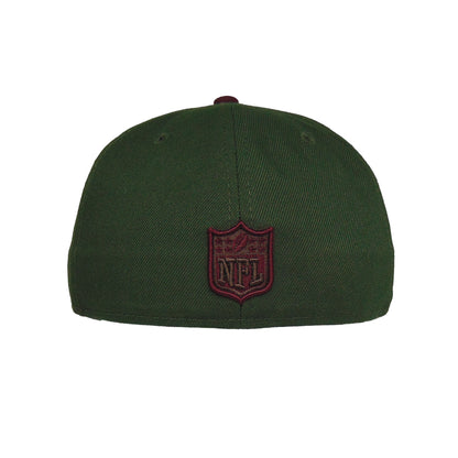 Arizona Cardinals Custom New Era 59FIFTY Cap Dark Seaweed dark green
maroon Back View