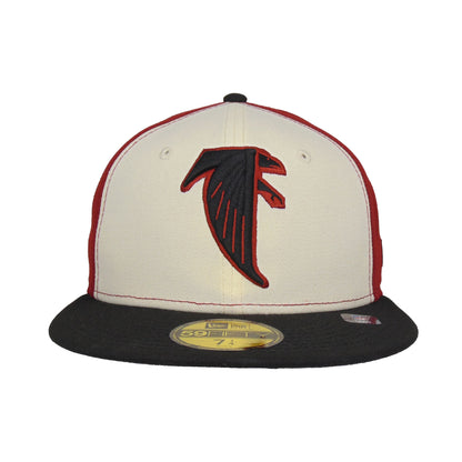 Atlanta Falcons Custom New Era 59FIFTY Cap Chrome Red dark red
chrome
black  Front View