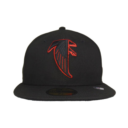 Atlanta Falcons Custom New Era 59FIFTY Cap BRED black Front View