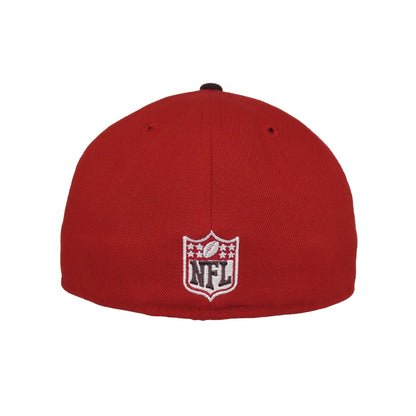 Atlanta Falcons Custom New Era 59FIFTY Cap Pinot Red dark red
brown Back View