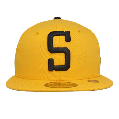 Pittsburgh Steelers Custom New Era 59FIFTY Cap Yellow Black yellow Front View