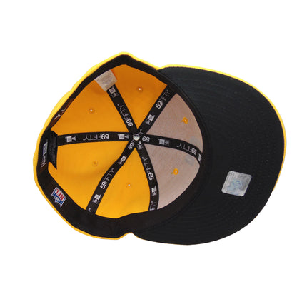 Pittsburgh Steelers Custom New Era 59FIFTY Cap Yellow Black yellow Undervisor View