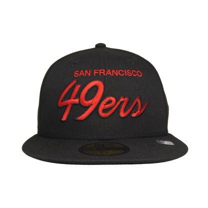 San Francisco 49ers Custom New Era 59FIFTY Cap BRED black Front View