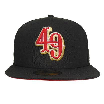 San Francisco 49ers Custom New Era 59FIFTY Cap Black