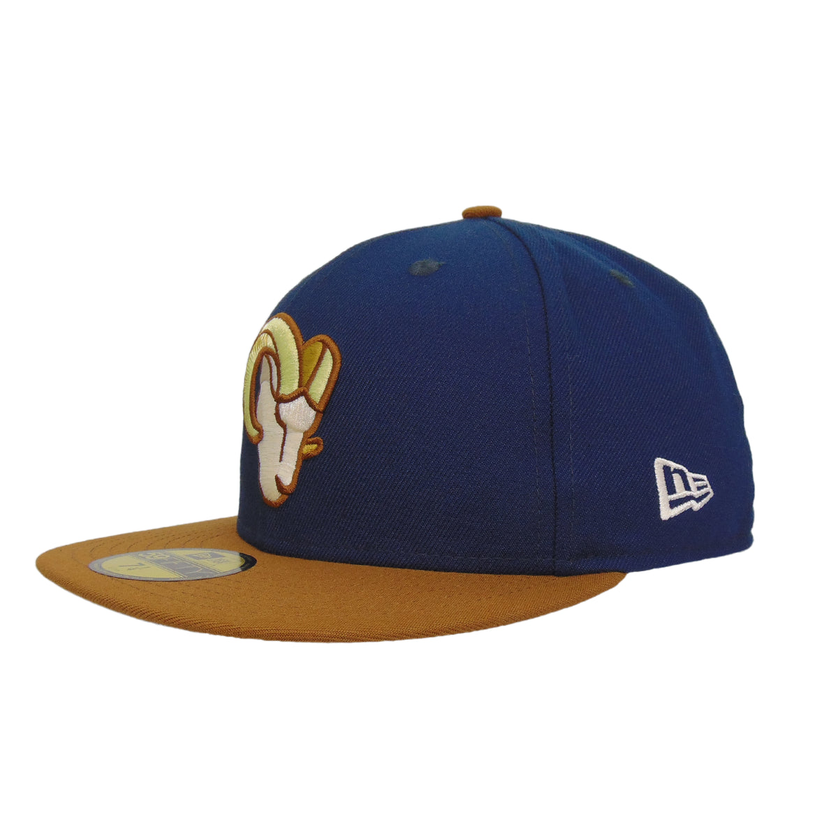Los Angeles Rams Custom New Era 59FIFTY Cap Navy Toasted Peanut