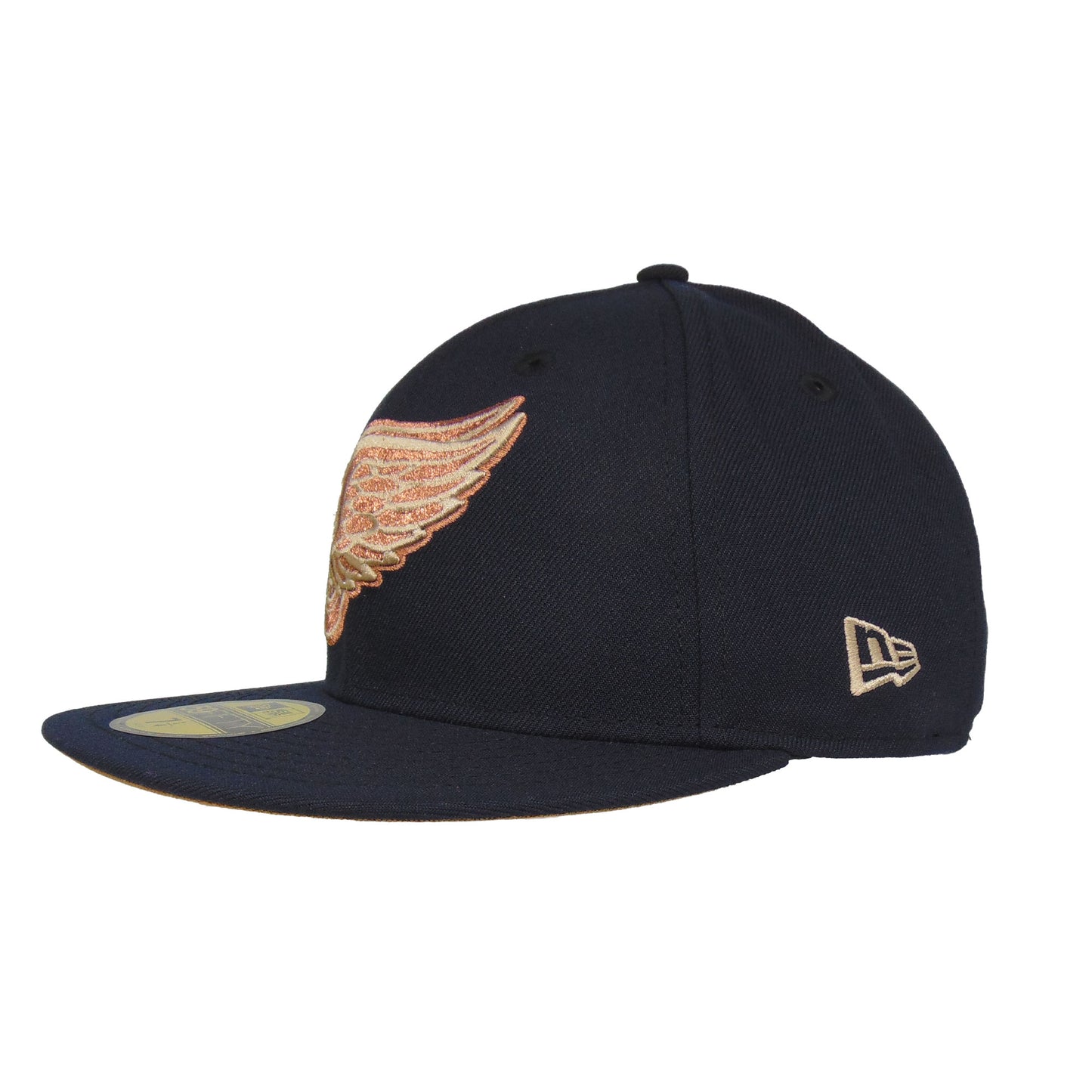 Detroit Redwings Custom New Era 59FIFTY Cap Navy Copper