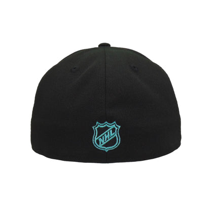 Anaheim Ducks Custom New Era 59FIFTY Cap Black black Back View