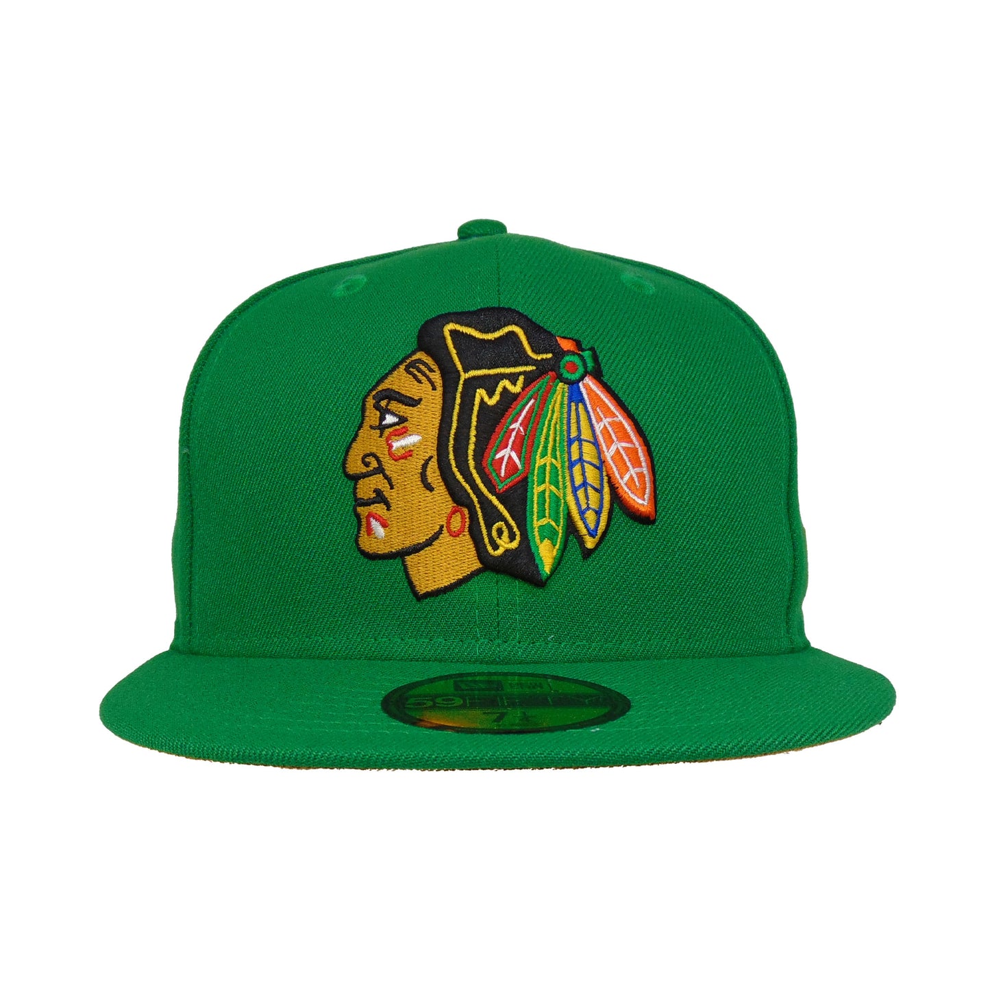 Chicago Blackhawks Custom New Era 59FIFTY Cap Kelly Green