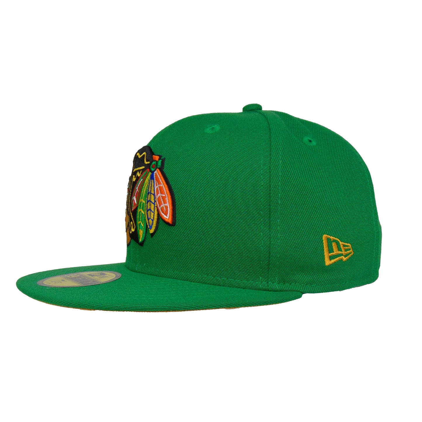 Chicago Blackhawks Custom New Era 59FIFTY Cap Kelly Green