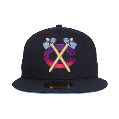 Chicago Blackhawks Custom New Era 59FIFTY Cap Navy navy Front View