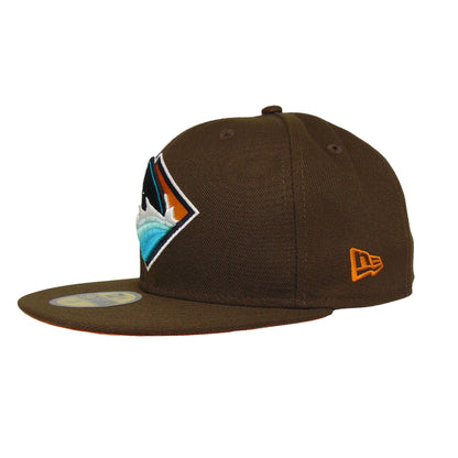 San Jose Sharks Custom New Era 59FIFTY Cap Walnut brown Side View