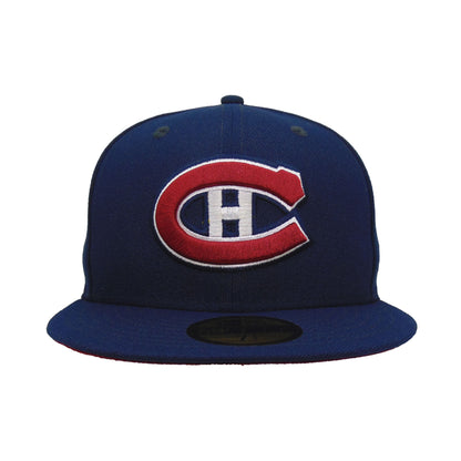 Montreal Canadiens Custom New Era 59FIFTY Cap Oceanside blue blue Front View