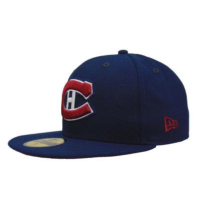 Montreal Canadiens Custom New Era 59FIFTY Cap Oceanside blue blue Side View