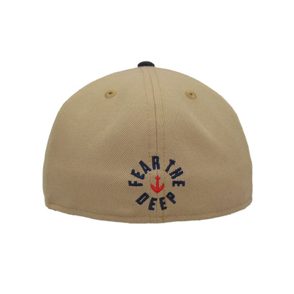 Seattle Kraken Custom New Era 59FIFTY Cap Camel tan
navy Back View