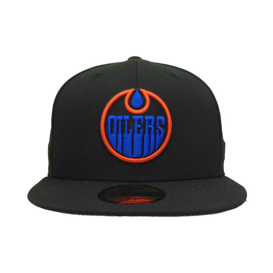 Edmonton Oilers Custom New Era 59FIFTY Cap Black