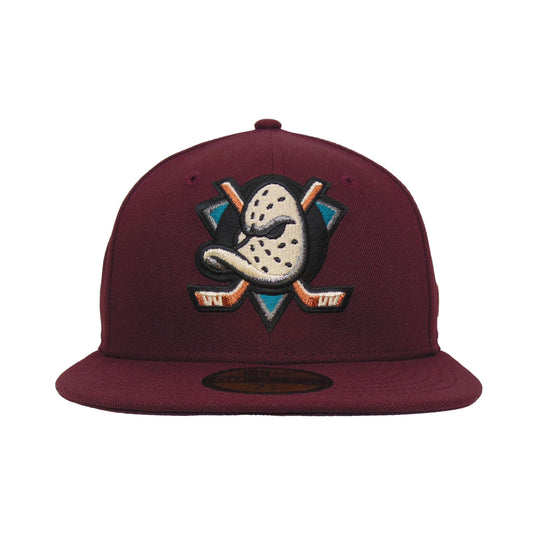 Anaheim Ducks Custom New Era 59FIFTY Cap Maroon