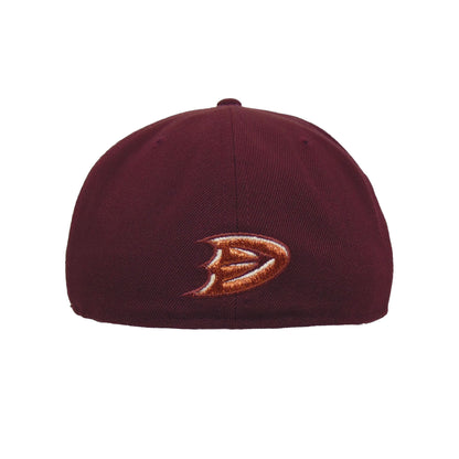 Anaheim Ducks Custom New Era 59FIFTY Cap Maroon maroon Back View