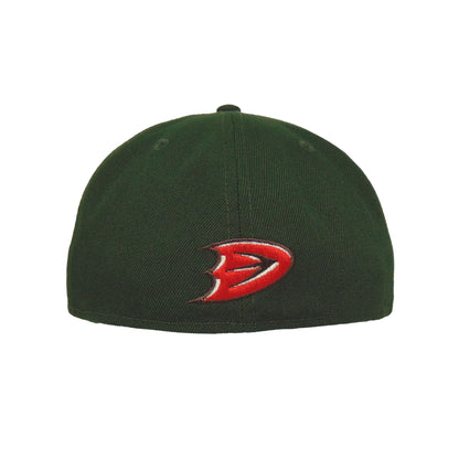 Anaheim Ducks Custom New Era 59FIFTY Cap Seaweed green Back View