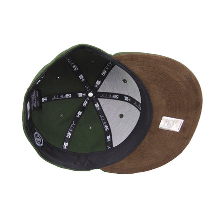 Anaheim Ducks Custom New Era 59FIFTY Cap Seaweed green Undervisor View