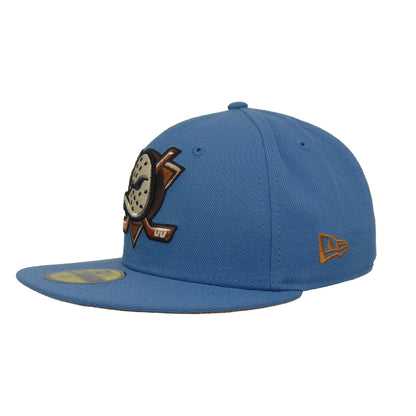 Anaheim Ducks Custom New Era 59FIFTY Cap faded Blue blue Side View