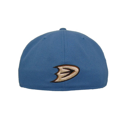 Anaheim Ducks Custom New Era 59FIFTY Cap faded Blue blue Back View