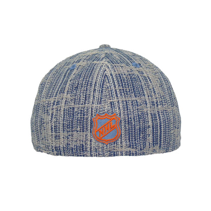 New York Islanders Custom New Era 59FIFTY Cap distressed denim blue Back View