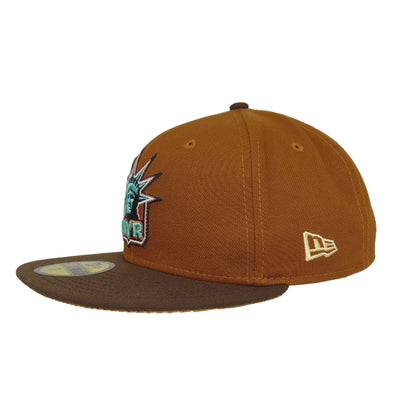 New York Rangers Custom New Era 59FIFTY Cap Peanut peanut
brown Side View