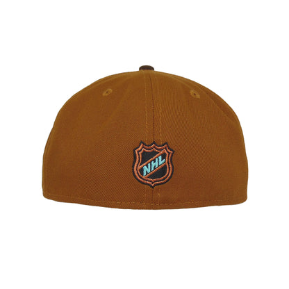 New York Rangers Custom New Era 59FIFTY Cap Peanut peanut
brown Back View