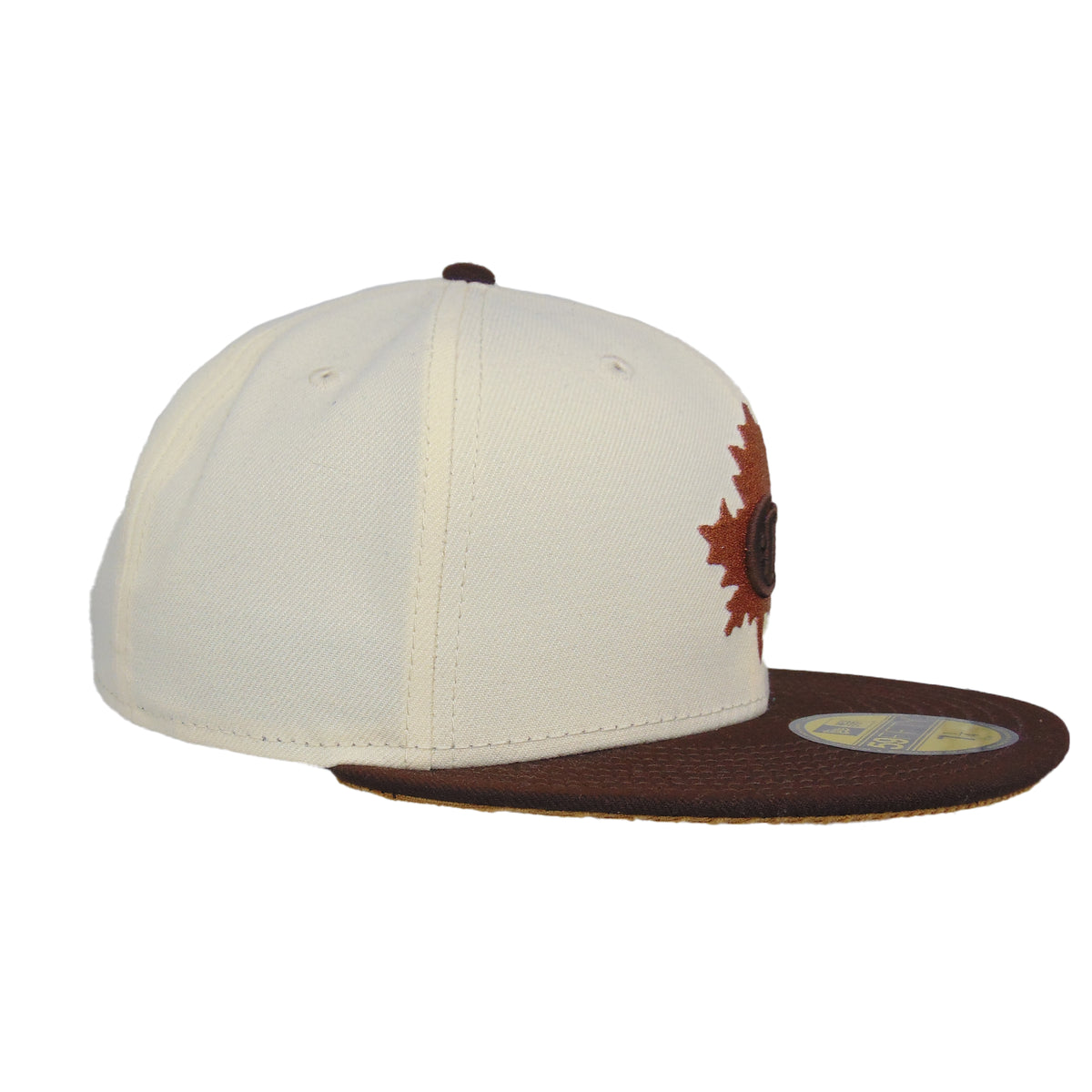 Montreal Canadiens Custom New Era 59FIFTY Cap Chrome Burnt Wood