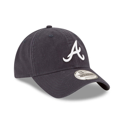 Atlanta Braves 9TWENTY Adjustable New Era Cap Navy navy Side View