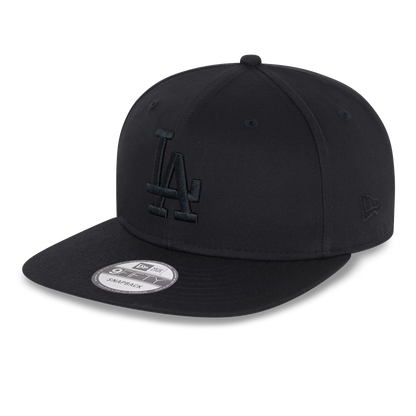 Los Angeles Dodgers 9FIFTY New Era Snap Back Blackout black Side View