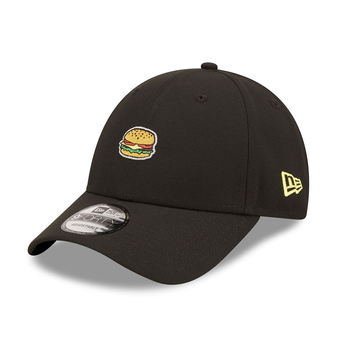 New Era Food Icon Collection Burger 9FORTY Adjustable Black