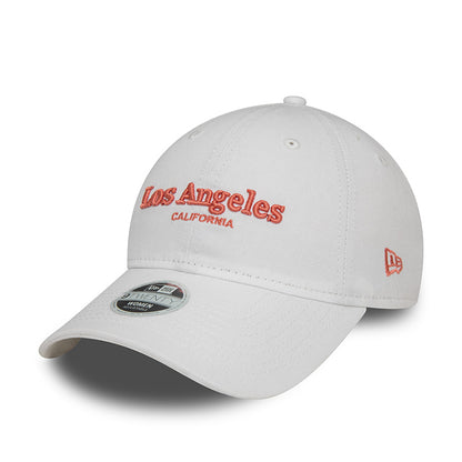 Womens 9TWENTY Adjustable New Era Cap Los Angeles white Additional View