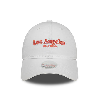 Womens 9TWENTY Adjustable New Era Cap Los Angeles white Front View