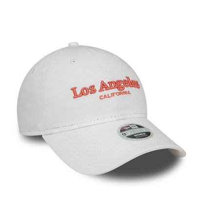 Womens 9TWENTY Adjustable New Era Cap Los Angeles white Side View