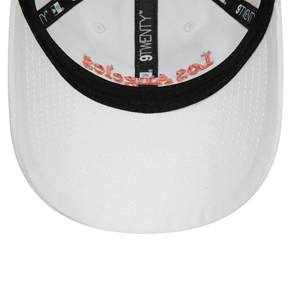Womens 9TWENTY Adjustable New Era Cap Los Angeles white Undervisor View