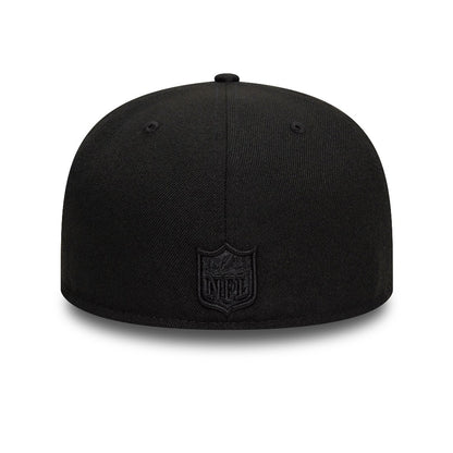 Las Vegas Raiders Custom New Era 59FIFTY Cap Blackout black Undervisor View