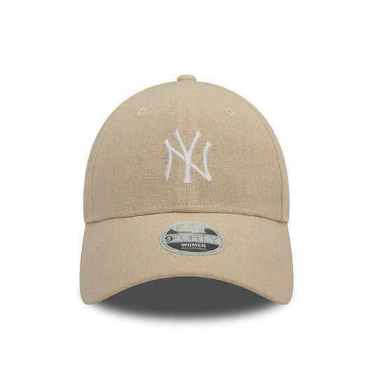 Womens New York Yankees 9FORTY New Era Cap linen beige