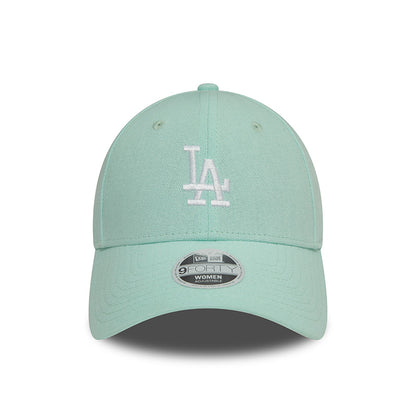 Womens LA Dodgers 9FORTY New Era Cap linen light green aqua
white Front View