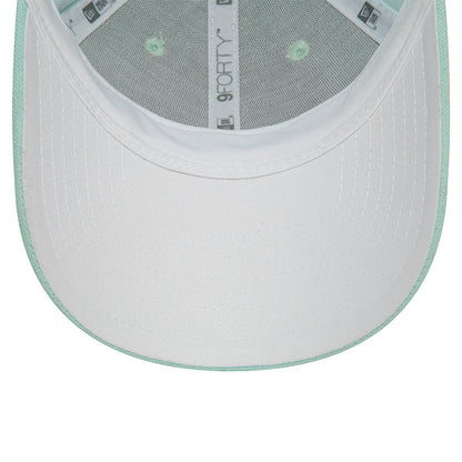 Womens LA Dodgers 9FORTY New Era Cap linen light green aqua
white Additional View