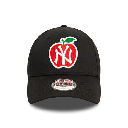 YOUTH New York Yankees New Era 9FORTY Strap back Cap Apple black Front View