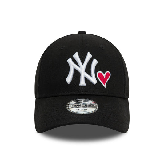 YOUTH New York Yankees New Era 9FORTY Cap adjustable black Heart