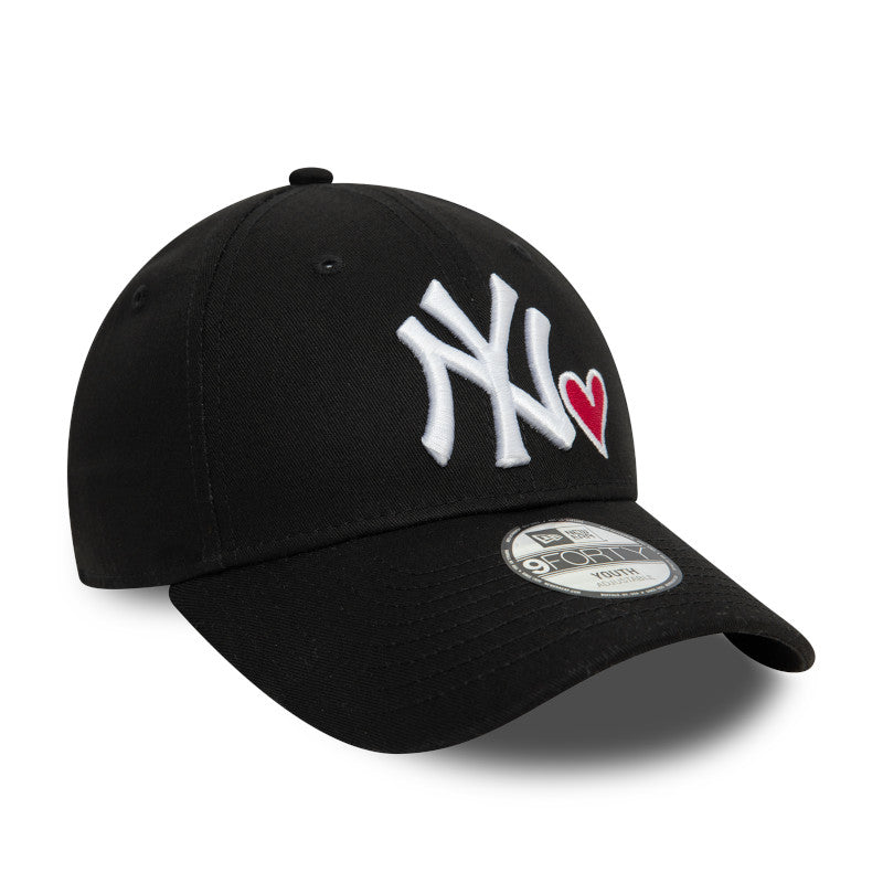 YOUTH New York Yankees New Era 9FORTY Cap adjustable black Heart