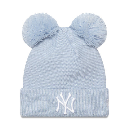 CHILD New York Yankees New Era Double Pom Beanie lite blue blue Front View