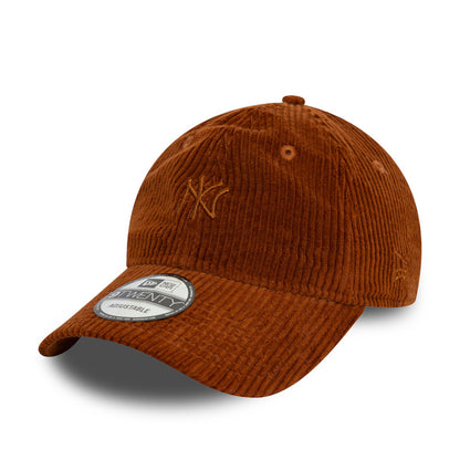 NY Yankees 9TWENTY New Era Cap Brown Corduroy brown Side View