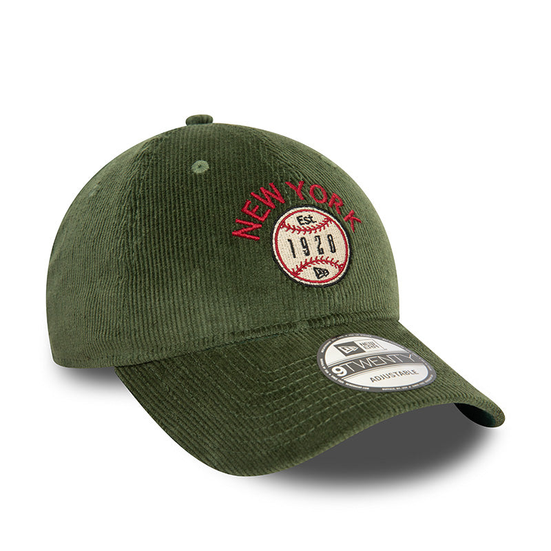 New York 9TWENTY Adjustable New Era Cap Green corduroy