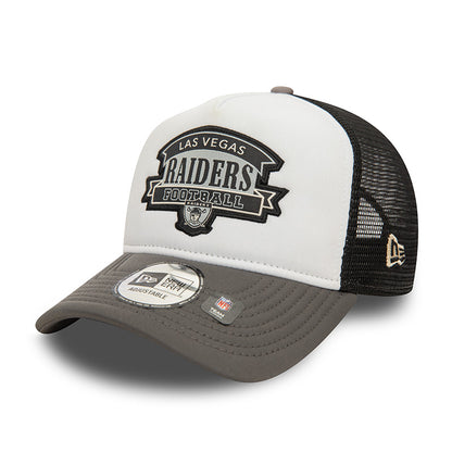 Las Vegas Raiders New Era Trucker Cap black gray black 
green
white Side View